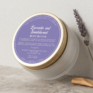 Purple Cosmetics Jar Label w Ingredients