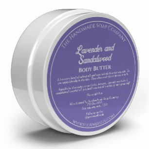 Purple Cosmetics Jar Label w Ingredients