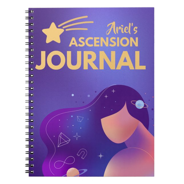 Purple Cosmic Ascension Journal Spiritual Notebook (Front)