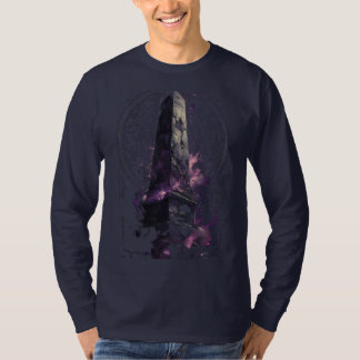 Purple Cosmic Obelisk Occult Dark Art Long Sleeve T-Shirt