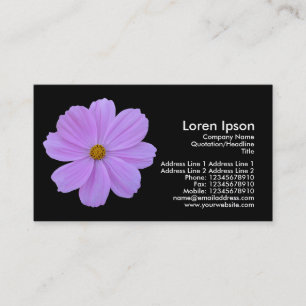 Purple Cosmos - Black Business Card