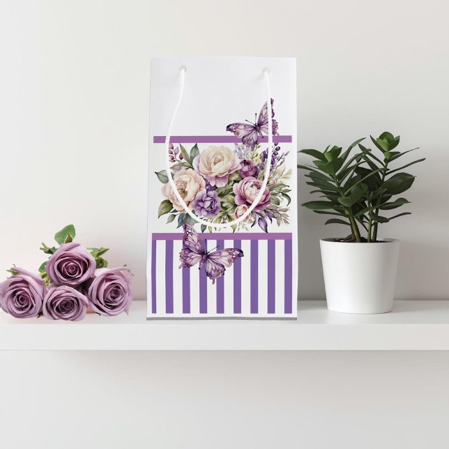 Purple Cottage Floral Small Gift Bag  (Creator Uploaded)