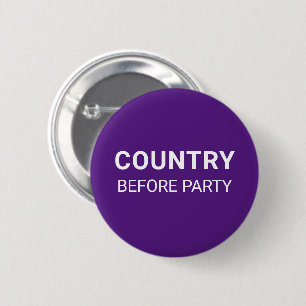 Purple Country Before Party Political  6 Cm Round Badge