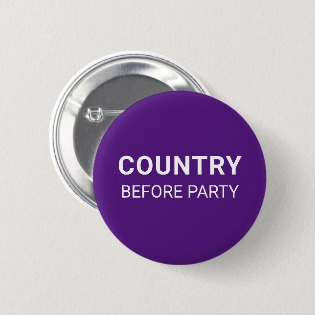 Purple Country Before Party Political  6 Cm Round Badge (Front & Back)