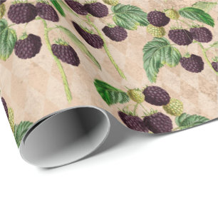 Purple Country Berries Wrapping Paper