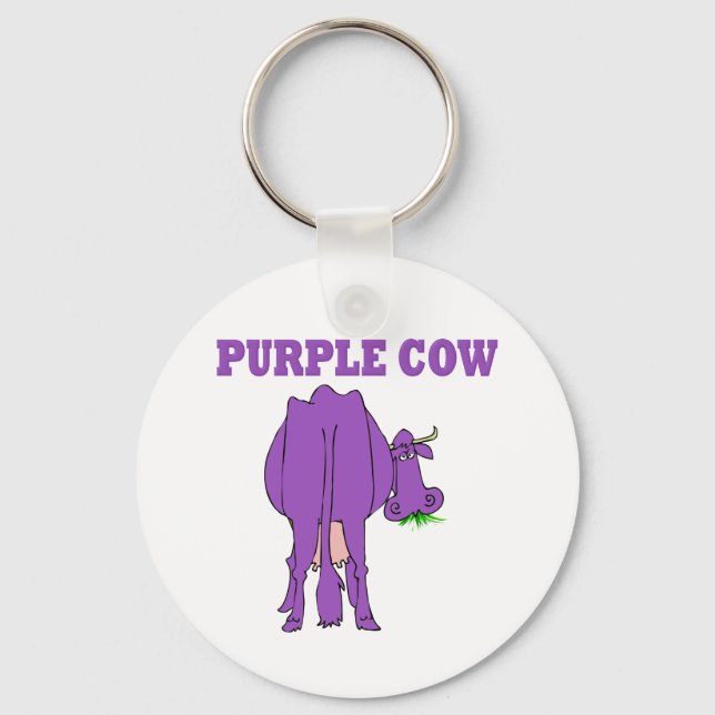 Purple Cow Key Ring (Front)