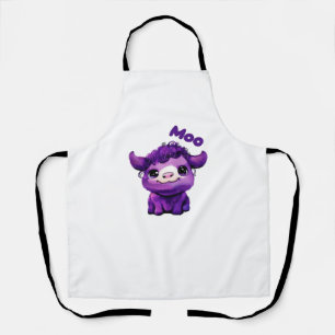 Purple Cow Oversized T-Shirt Apron