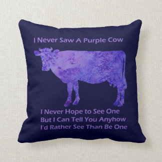 Purple Cow Regrets Cushion