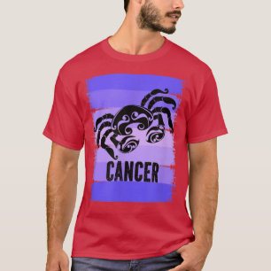 Purple Crab Zodiac Symbol Cancer Star Sign July Bi T-Shirt