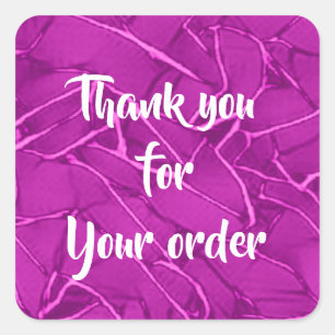 Purple Cracked Pattern Business  Square Sticker