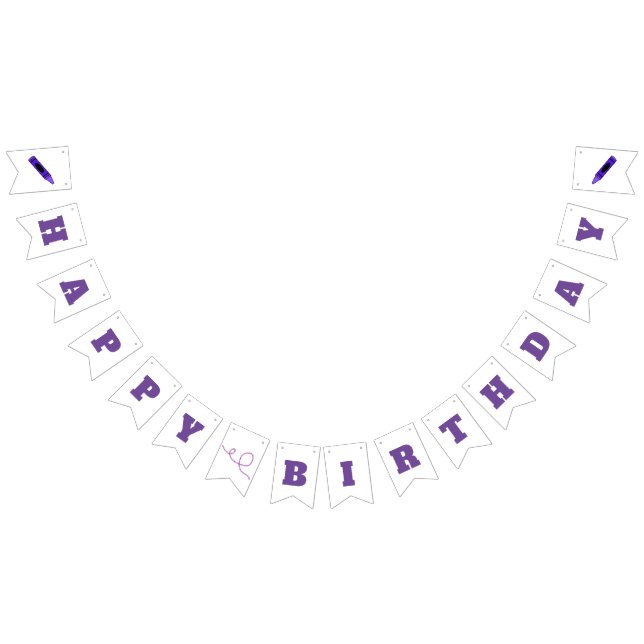 Purple Crayon  Bunting (All)
