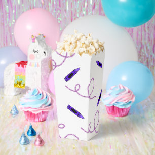 Purple Crayon Popcorn Boxes