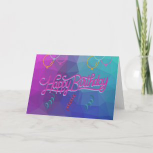 Purple Craze Birthday Card