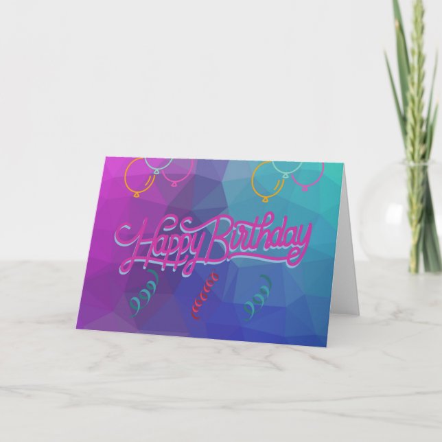 Purple Craze Birthday Card (Front)