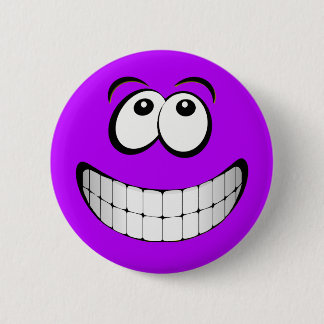 Purple Crazy Eyes Face 6 Cm Round Badge