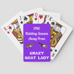 Purple Crazy Goat Lady - Nigerian Dwarf Goats Playing Cards
