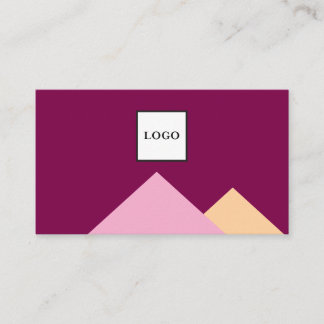 Purple Cream Baby Pink Simple Business Card