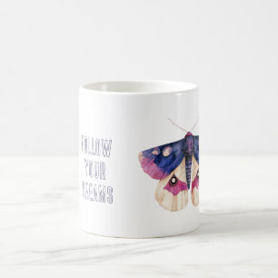 Purple Cream Pink Butterfly Coffee Mug