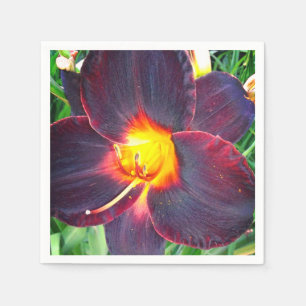 Purple Crimson Lily Napkin