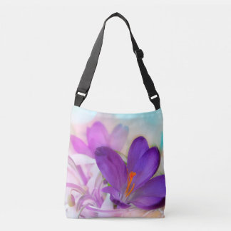 Purple Crocus Cross-Body Crossbody Bag