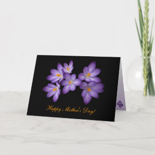 Purple Crocus Mother's Day Card