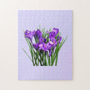 Purple Crocuses Jigsaw Puzzle