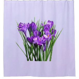 Purple Crocuses Shower Curtain