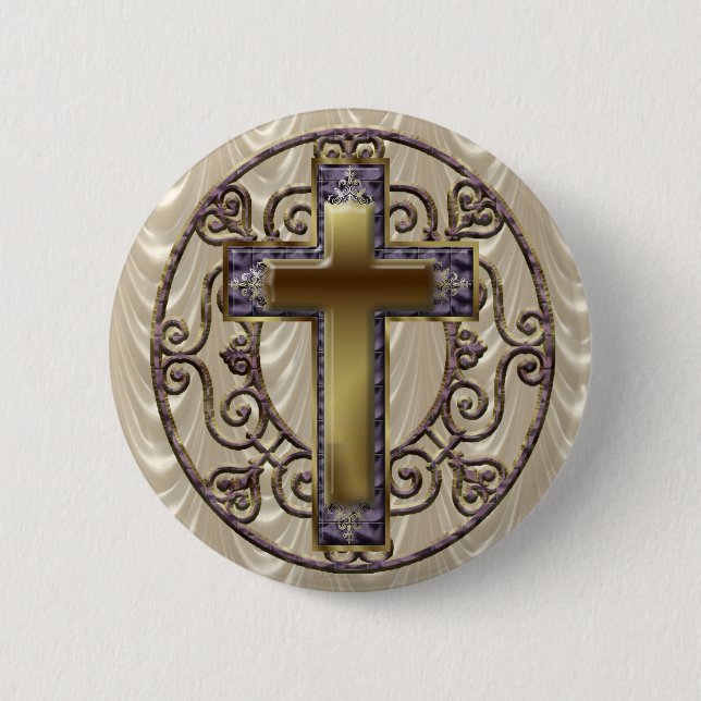 Purple Cross Button (Front)