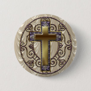 Purple Cross Button