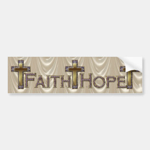Purple Cross Faith, Hope Bumper Stickers