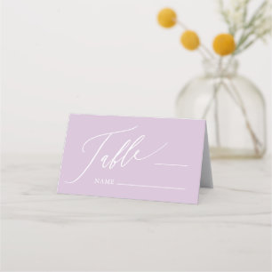 Purple Cross Girl Baptism Folded Place Card