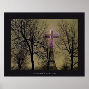 Purple Cross Poster