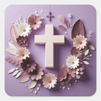 Purple Cross Sticker Ai design 