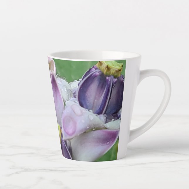 Purple Crown Flower Latte Mug (Right)