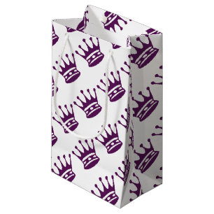 Purple Crown Gift Wrap Small Gift Bag
