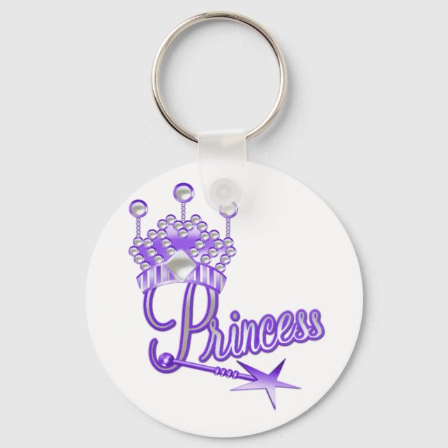 Purple Crown Princess Key Ring (Front)