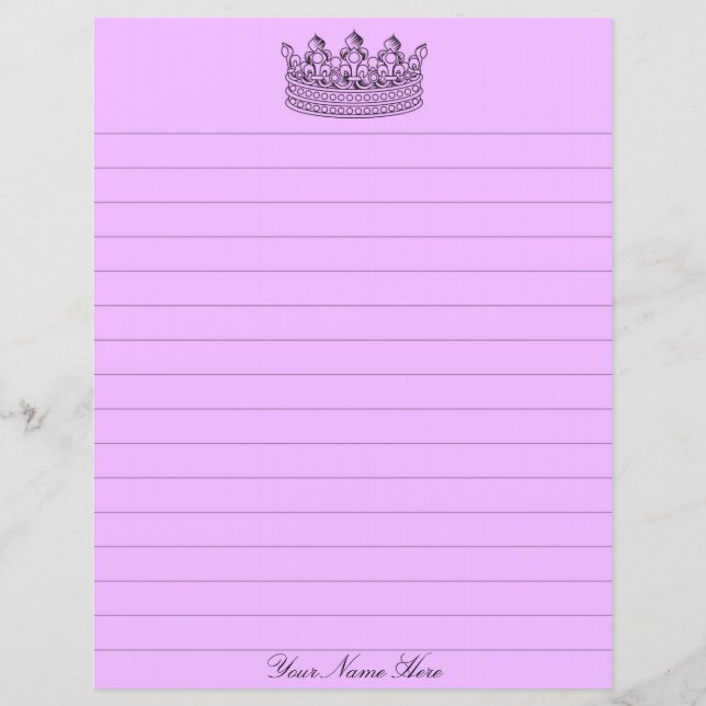 Purple Crown Stationery (Front)