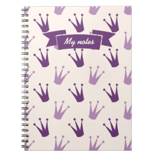 Purple Crowns Custom Notebook