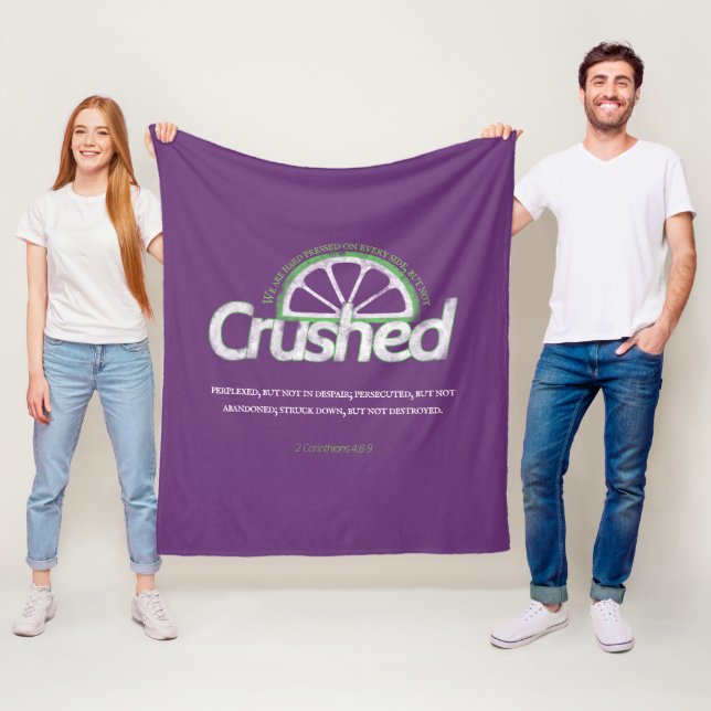 Purple Crushed Fleece Blanket (In Situ)