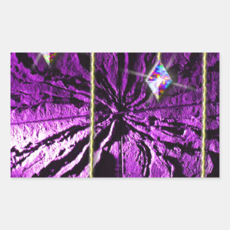 Purple Crystal Passion Rectangular Sticker