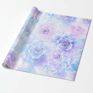 Purple Crystal Rose Wrapping Paper