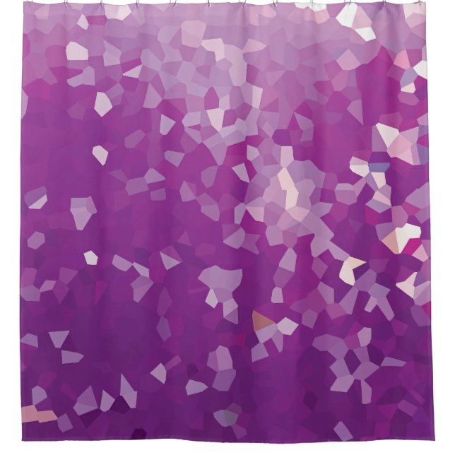 Purple Crystal Sea Shower Curtain (Front)