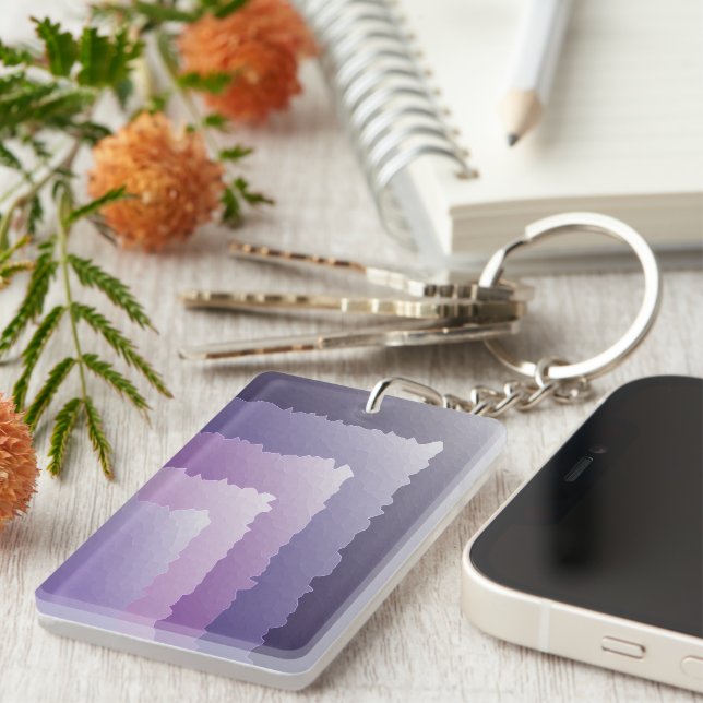 Purple crystals key ring (Front Right)