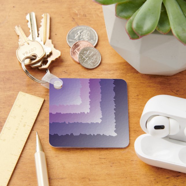 Purple crystals key ring (Desk)