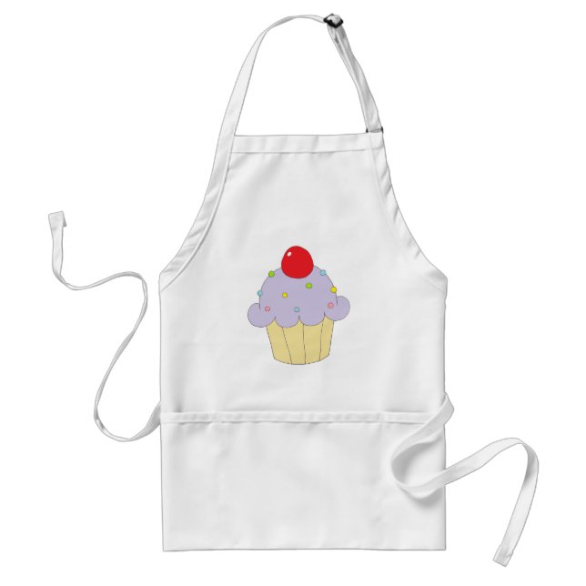 Purple Cupcake Standard Apron (Front)