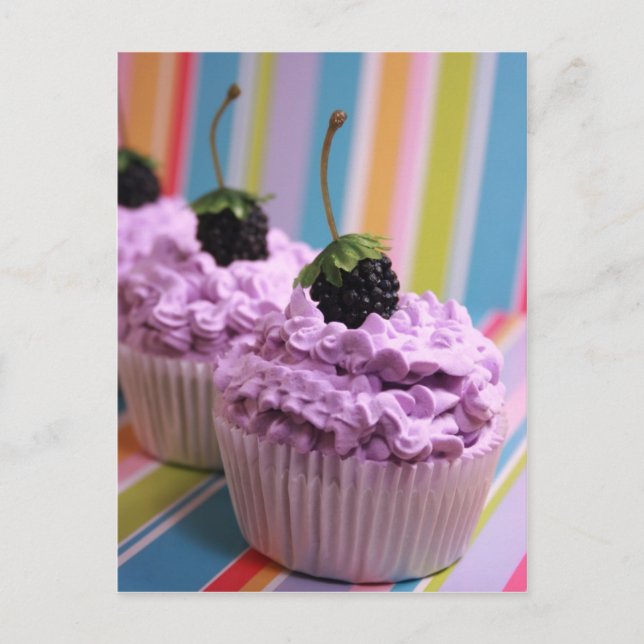 Purple Cupcakes Postcard (Front)