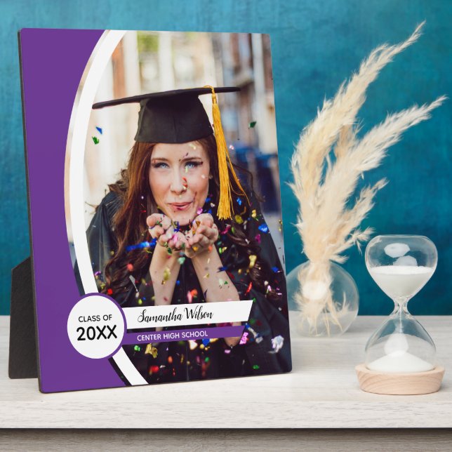 Purple Curved Frame Photo Graduation (Side)