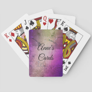 Purple Custom Name Playing Cards
