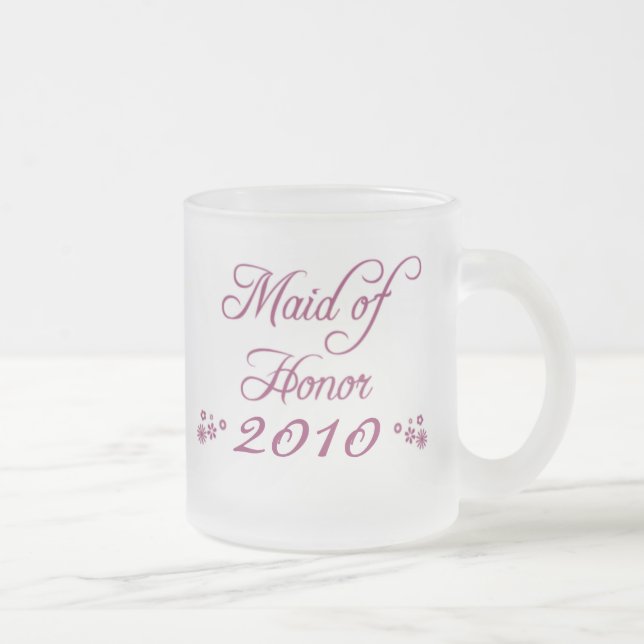 Purple customisable bride's maid 2010 frosted mug (Right)