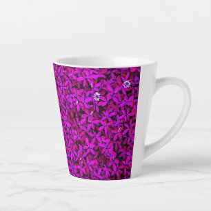 purple Cute Flowers Latte Mug